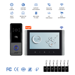 Videoportero con Pantalla Táctil IPS de 7 Pulgadas XSL, <span class=keywords><strong>Intercomunicador</strong></span>, <span class=keywords><strong>Mejor</strong></span> Precio con Resolución 1080P, WiFi, Aplicación Tuya, Tarjeta IC, Impermeable - Product Image 2
