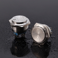 Interrupteur Anti-vandalisme, bouton-poussoir éclairé, 40mm, 12v, n142no2nc