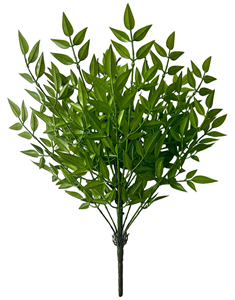 Real Touch Artificial Nandina <span class=keywords><strong>Domestica</strong></span> Hojas Rama verde Arbusto verde Boda Fiesta Decoración del hogar Hojas de plástico - Product Image 2
