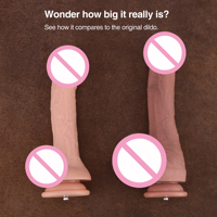 Hismith Dildo en silicone double densité de 9,2 pouces avec système KlicLok insérable de 6,4 pouces, réaliste, étanche, pour machine sexuelle, vente en gros