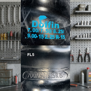 ยางกันกระแทกโดลฟิน DFL5 พรีเมียม บิวทิล รับเบอร์ แฟลป 7.00/7.50/8.25/9.00-15 (2.25 R-15) |   แผ่นปิดยางสำหรับงานหนัก |   ผู้ผลิตขายส่งแบบ OEM | - Product Image 1