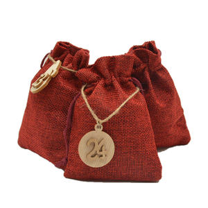 Tessuto natale calendario dell'avvento ghirlanda appesa sacchetti regalo avvento calendario borse - Product Image 3