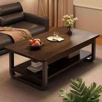 Table basse moderne minimaliste haut de gamme en bois massif écologique et durable pour petits appartements - Meuble de salon simple