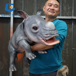 JN-Z23J25 Hot dễ thương cầm mô hình động vật bé hà mã tay con rối để bán - Product Image 2