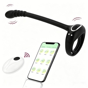 Anneau vibrant à commande manuelle de 2e génération, plug anal vibrant pour couple, masseur intime en ABS/silicone, étanche - Product Image 1