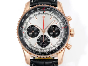High-quality men's mechanical wristwatch, stainless steel case, three-register <b>chronograph</b> <b>automatic</b> business watch - Product Image 2