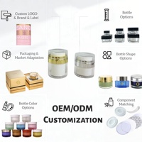 Botol Krim Wajah Emas, Botol Isi Ulang Kosmetik, Kemasan Plastik Perawatan Kulit Krim Mata Lotion, Bentuk Persegi 10g