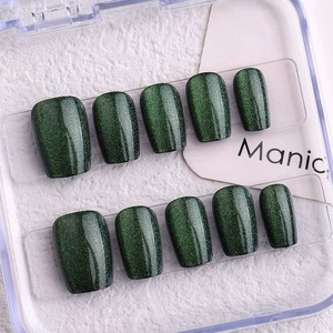 Uñas Postizas de Ojo de Gato con Diseños Variados al por Mayor, con Caja, 10 Piezas, Reutilizables, de Longitud Corta y Media, Colección Surtida - Product Image 4