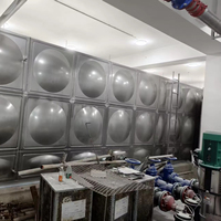 Réservoir d'eau modulaire carré en acier inoxydable isolé SUS304 de 20m³ résistant à la corrosion pour stockage d'eau chaude HUAXIANG Argent
