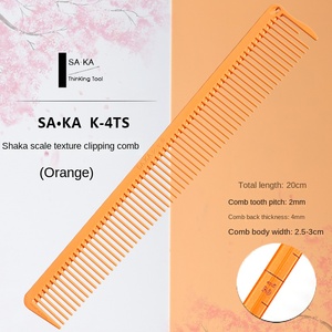 Peigne à dents larges Saka Kasha importé de Chine K4T, spécialisé pour les coupes de cheveux texturées de style japonais ; Peigne en bambou pour femmes et hommes avec marquages gradués - Product Image 4