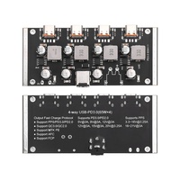 Module de charge rapide PD 65W à 4 ports USB-C, prise en charge de plusieurs protocoles PD3.0/2.0 QC3.0/2.0 AFC pour alimentation électrique DIY
