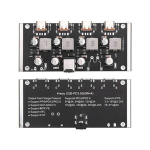 Módulo de Carga Rápida PD de 4 Puertos y 65W, Compatible con Múltiples Protocolos USB-C: PD3.0/2.0, QC3.0/2.0, <span class=keywords><strong>AFC</strong></span> para Fuente de Alimentación DIY - Product Image 1