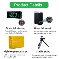 Sistem Pengatur Waktu Lintasan Lari Digital LED GANXIN, Sistem Penghitung Waktu Elektronik Nirkabel dengan Laser Timer untuk Atlet Lari Cepat dan Latihan Kecepatan