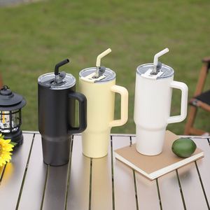 Custom 40oz Outdoor Travel Car Double-Walled <b>Large</b> Capacity Thermal Insulation Cold Ice King Tumbler <b>Cup</b> Mug with Straw Handle - Product Image 2