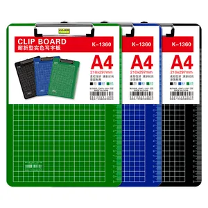 Kejea Solid Smooth edges Hard Clip board Nursing writing A4 Transparent Plastic Clipboard with Tick mark