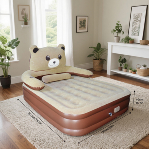 Kasur Angin Ringan Berwarna Cokelat yang Dapat Mengembang Sendiri, Kasur Tiup Portabel untuk Penggunaan di Rumah atau Berkemah. - Product Image 5
