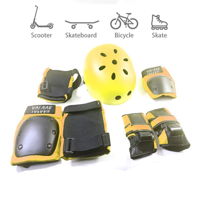 bike helmet knee pads elbow pads isinwheel Full Protective Gear Set 7-Pieces Wrist Guards Multi-functional Sport Boasting high Wholesale Kids Helmet Protective Gear