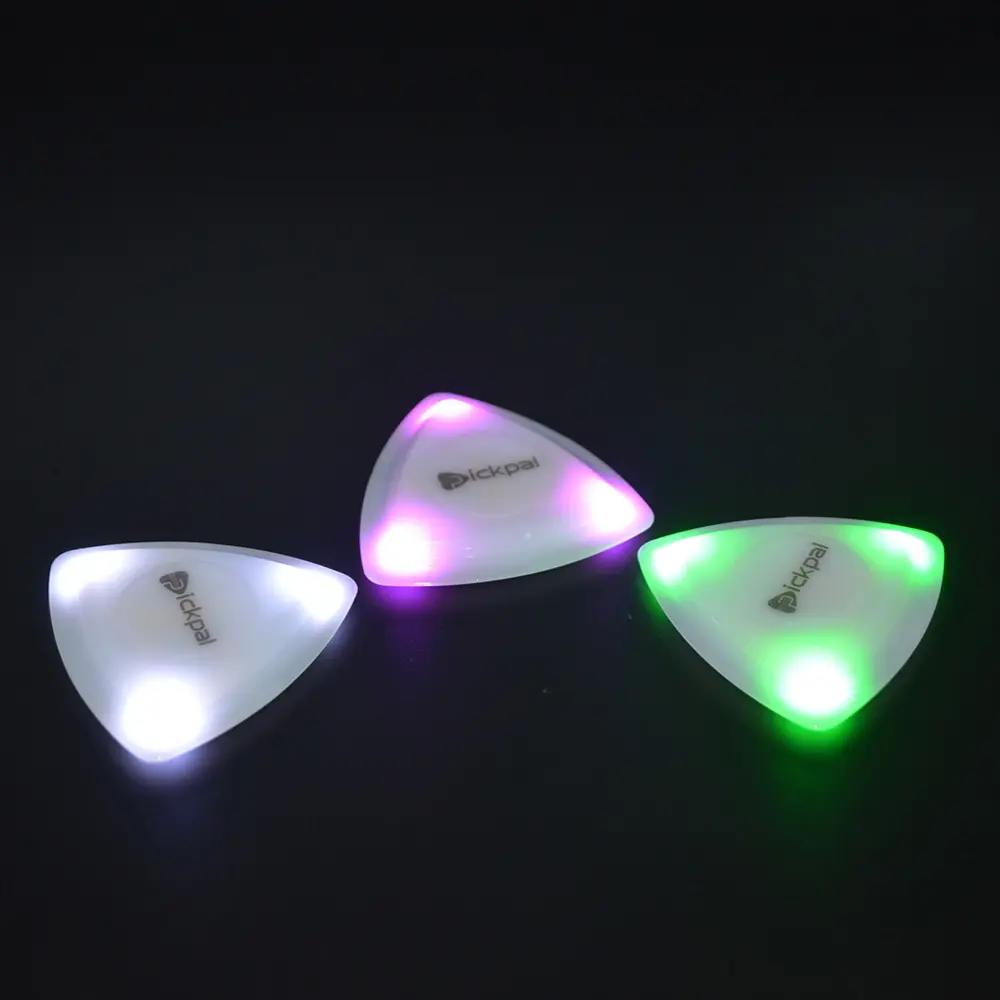 ホット販売LEDタッチ発光トライアングルピック点滅ベースギター発光ギターピック