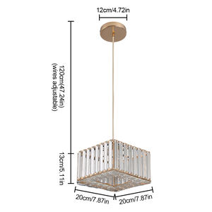 Home Decor Kitchen Long bar Crystal Pendant <b>Light</b> Modern <b>Chandelier</b> for Dining Room or Restaurant - Product Image 4