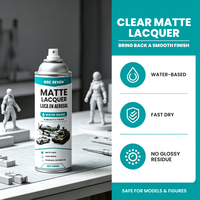 Peinture en aérosol à finition mate transparente à base d'eau, séchage rapide, non jaunissante, pour usage intérieur et extérieur, pour les projets d'artisanat, d'art et de bricolage