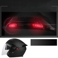 Casque demi-visage de moto avec pare-soleil intérieur-certifié sécurité DOT, ABS durable, couleurs vives