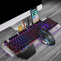Clavier XINMENG personnalisé K680 LED RGB 104 touches Gamer clavier 2.4G clavier de jeu sans fil souris Combo