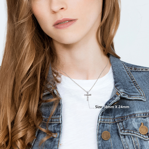 Collana con Ciondolo a <span class=keywords><strong>Croce</strong></span> USA in Moissanite da 1,4ct VVS e Argento Sterling 925, Gioiello Religioso Cristiano di Fede con Gesù per <span class=keywords><strong>Uomo</strong></span> e Donna, Idea Regalo di Compleanno - Product Image 3