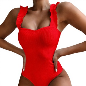 Traje de Baño Entero Sexy para Mujer, Manga Larga, Espalda Descubierta, Color Sólido, Spandex/Nylon, Impermeable - Product Image 3