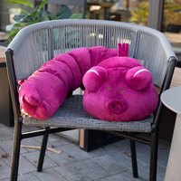 Coussin en peluche monstre chenille violette, rembourré en coton PP, animal en peluche en polyester, coussin de canapé, cadeau d'Halloween et de Pâques