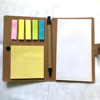 Couverture en Kraft personnalisable avec stylo, mini bloc-notes autocollant avec logo, pour carnet de notes, vente en gros, 1000 pièces