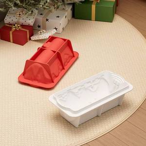 MUYULINS Factory Christmas Snowhouse Shape Maker LFGB Platinum Non-Stick BPA-Free <b>Silicone</b> Cake Mold - Product Image 1