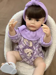 Silicona Baby Doll Mini Reborn Dolls Moldes Recién Nacido Mujer 60 Cm 17 Pulgadas Cuerpo De Tela Para Pi Tar Realista