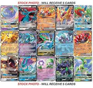 Lot de 5 cartes Pokémon ultra-rares - <span class=keywords><strong>V</strong></span>, Gx, Ex, variété assortie - Pas de doubles exemplaires - Product Image 2
