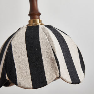 Lámpara Colgante Retro de Alta Gama para Sala de Café, Lámpara de Noche de Tela Hecha a Mano para Dormitorio, Lámpara Colgante Francesa Vintage a Rayas - Product Image 3