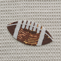 Patchs de football américain thermocollants personnalisés en gros, broderie à paillettes et sequins pour vêtements, t-shirts, sacs, chapeaux et casquettes