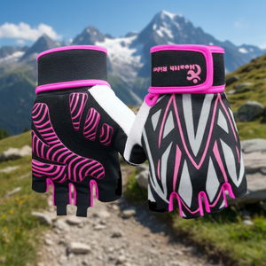 Atmungsaktive Vollfinger-Sommer-Fahrradhandschuhe - Nylon Anti-Rutsch-Netz Fahrradhandschuhe mit Klettverschluss Schützende Touchscreen-Fähigkeit - Product Image 1