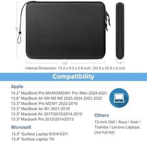 Hard Laptop Sleeve Case EVA Protective Sleeve Case Waterproof EVA Case for MacBook Surface Laptop - Product Image 2