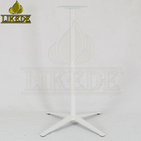Pièces de base de table à barre à 4 pieds en aluminium thermolaqué, diamètre 70 cm