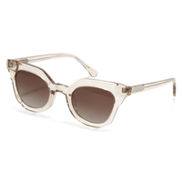 Lunettes de soleil tendance à dégradé vert plat polarisées pour femmes, monture en acétate, lunettes de soleil surdimensionnées de style œil de chat, lunettes de soleil de marque de créateur