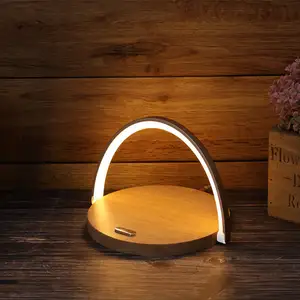 mini night light wireless charger power pack mobile phone wireless charging stand Home Office Portable Led Desk Lamp