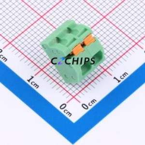 1861933 Spring Terminal Block Through hole Component (THT),P=3.5mm Connector 3.5mm Green Through Hole 2P - Product Image 1