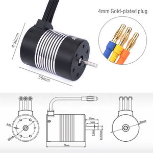 Rocket 3650 <span class=keywords><strong>Moteur</strong></span> sans capteur sans balais étanche 2300KV 3100KV 3500KV 4300KV 5900KV 5200KV 7700KV pour voiture RC 1/10 <span class=keywords><strong>Tamiya</strong></span> - Product Image 6