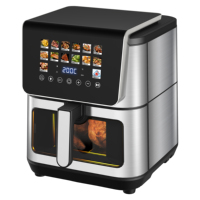 Fabricant OEM ODM Friteuse à air numérique intelligente en acier inoxydable 9L, contrôle tactile, marque personnalisée, appareil de cuisine domestique