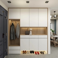 Meuble de rangement à chaussures en bois de luxe sur mesure, design moderne, gain de place, durable, empilable, idéal pour le salon et l'entrée