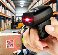 Escáner de Código de Barras de Anillo de Dedo Portátil Edoo R43, Lector Inalámbrico de Códigos QR 2D para Logística de Almacén, Recolección y Clasificación