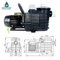 Pompe à eau électrique haute pression Water Faery FLSUPB 1-3HP pour piscine, haute efficacité, économie d'énergie, piscines résidentielles
