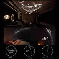 Projecteur d'étoiles 2-en-1 Mini Galaxy, Veilleuse Intelligente, Lampe Ambiante Ciel Étoilé, Design Minimaliste, Alimentation USB pour Chambre à Coucher et Sommeil