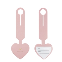 Nouvelle arrivée en cuir PU coeur étiquette de bagage lettre Design étiquettes de bagage de voyage mode valise sac accessoire prêt Stock