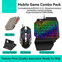 Keyboard dan Mouse Gaming 4 in 1 Combo Gaming dengan Lampu Latar LED Pelangi Keyboard Berkabel untuk PC Gaming