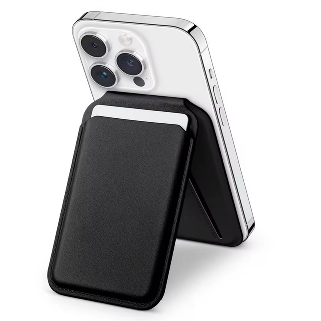 High Quality RFID Blocking Leather Magnetic Card Holder for iPhone